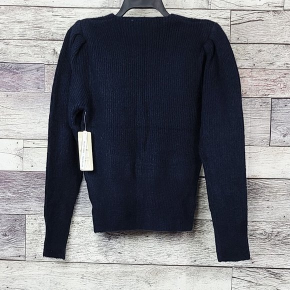 NWT RD Syle V-Neck Ribbed Sweater Navy Sizes:S,M - Picture 5 of 8